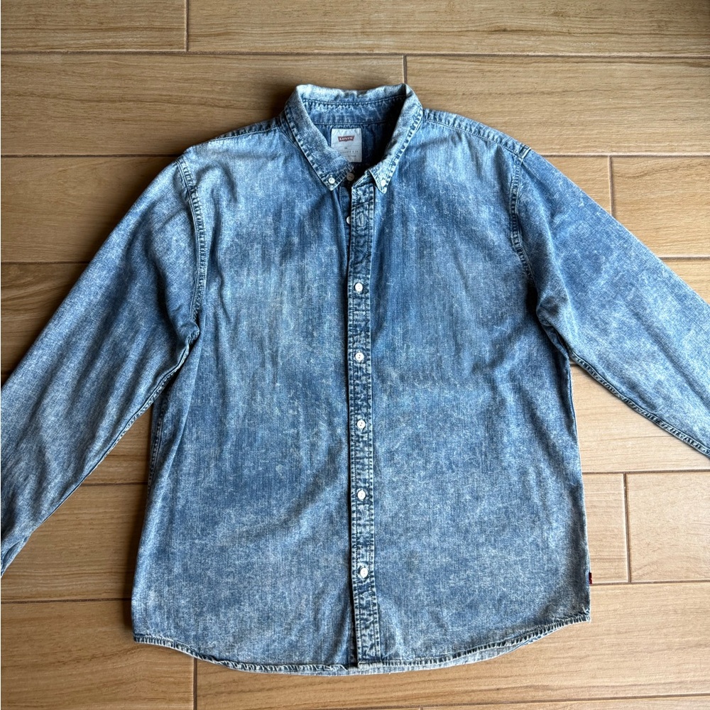 Levis tie dye Denim Long sleeve shirt